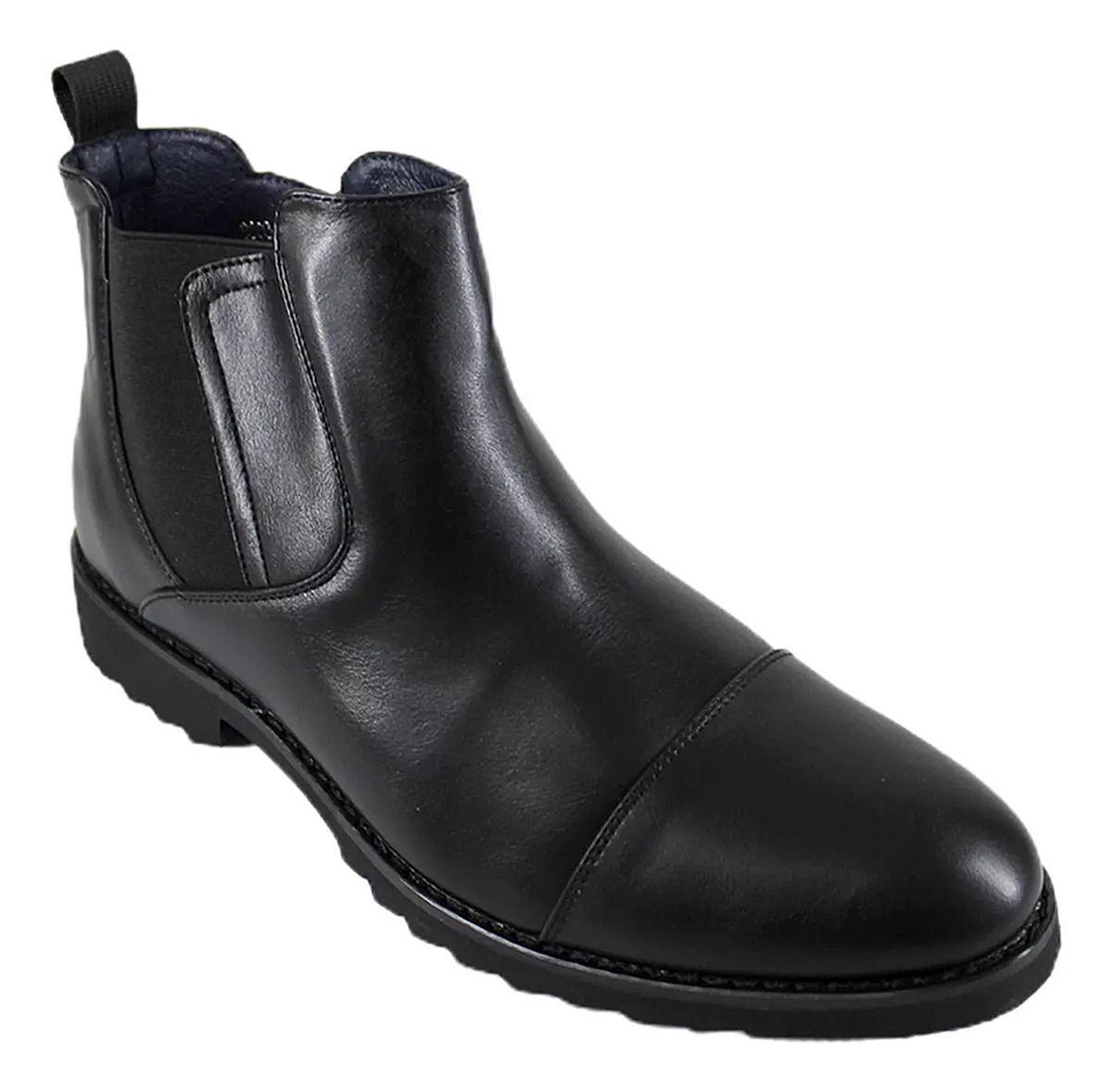 Zapato Casual Hombre Eco Cuero Con Ajuste Elástico Cierre-1