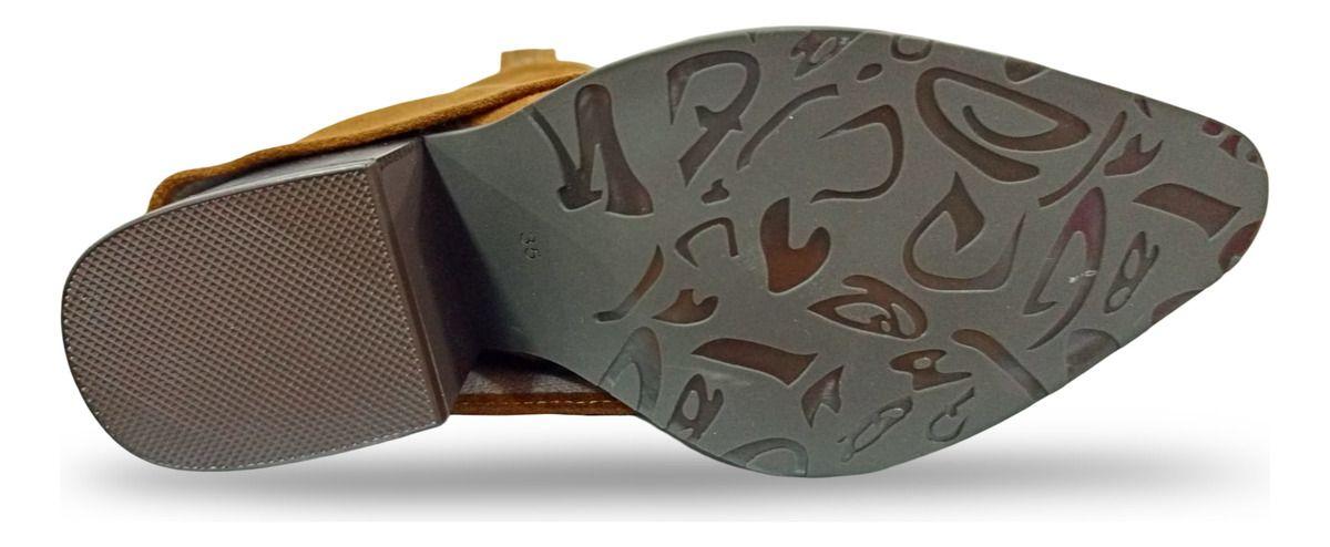 Botín De Mujer Vaquero Casual En Gamuza-3