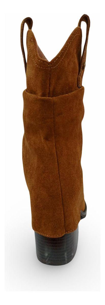 Botín De Mujer Vaquero Casual En Gamuza-5