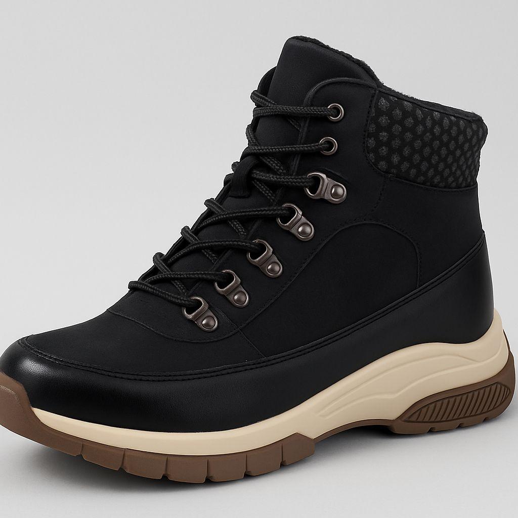 Botín Térmico Impermeable Outdoor Trekking Mujer Khaki Negro-4