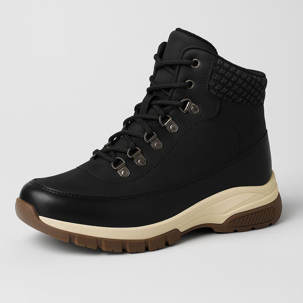 Botín Térmico Impermeable Outdoor Trekking Mujer Khaki Negro-8