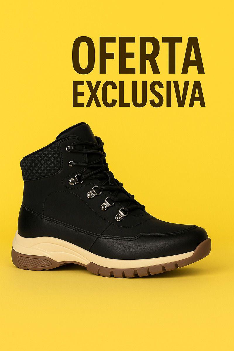 Botín Térmico Impermeable Outdoor Trekking Mujer Khaki Negro-9