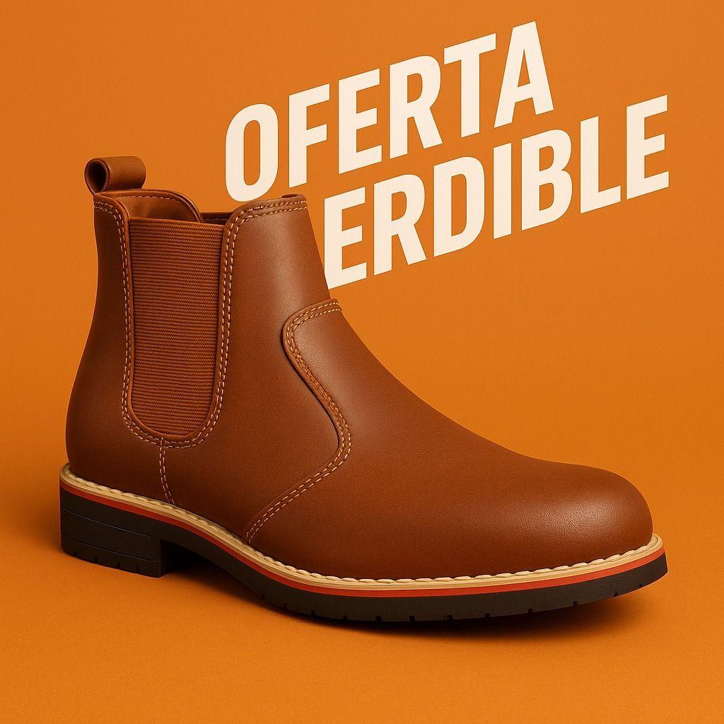 Botines de Cuero Autentico para Hombre Estilo Moderno y Resistente-6