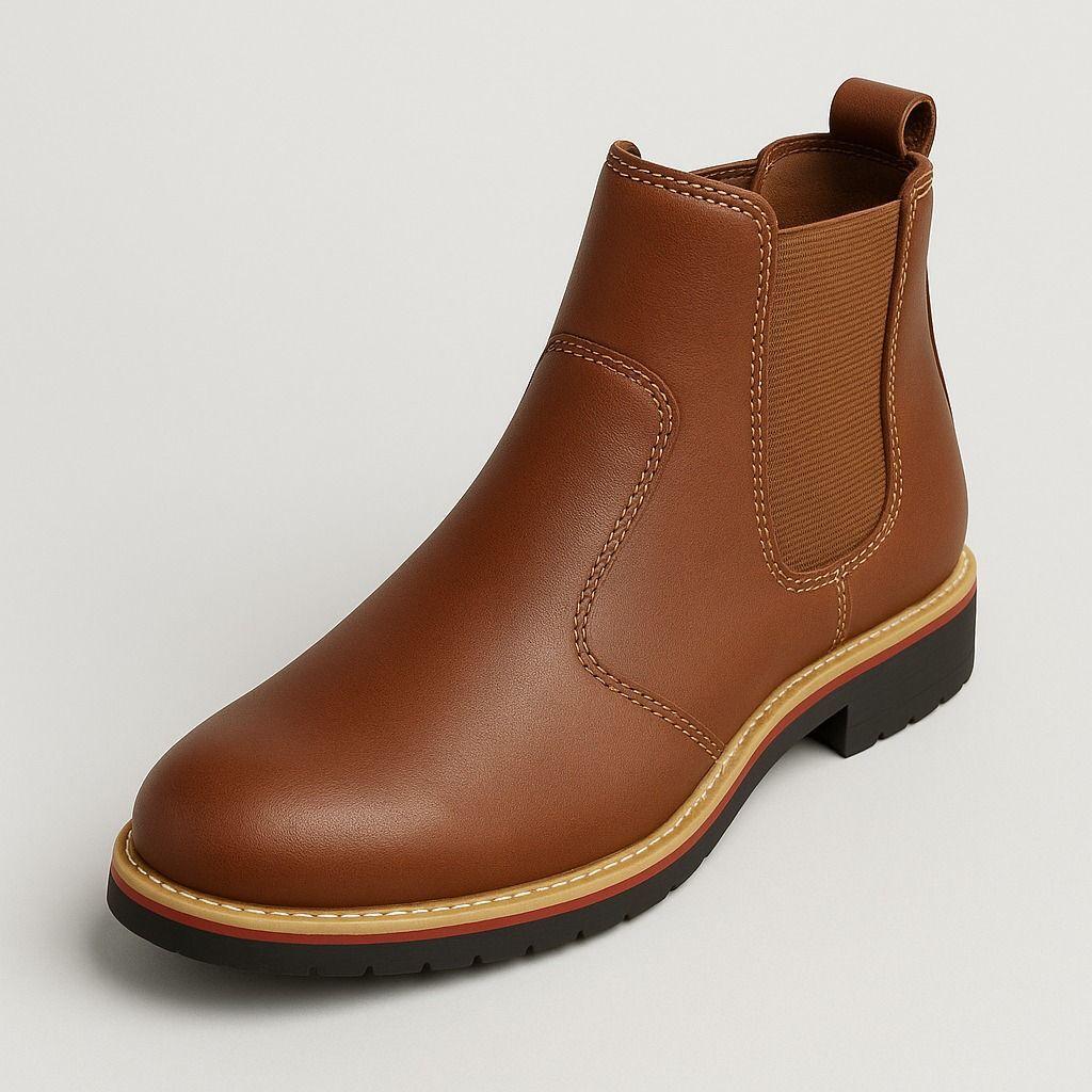 Botines de Cuero Autentico para Hombre Estilo Moderno y Resistente-7