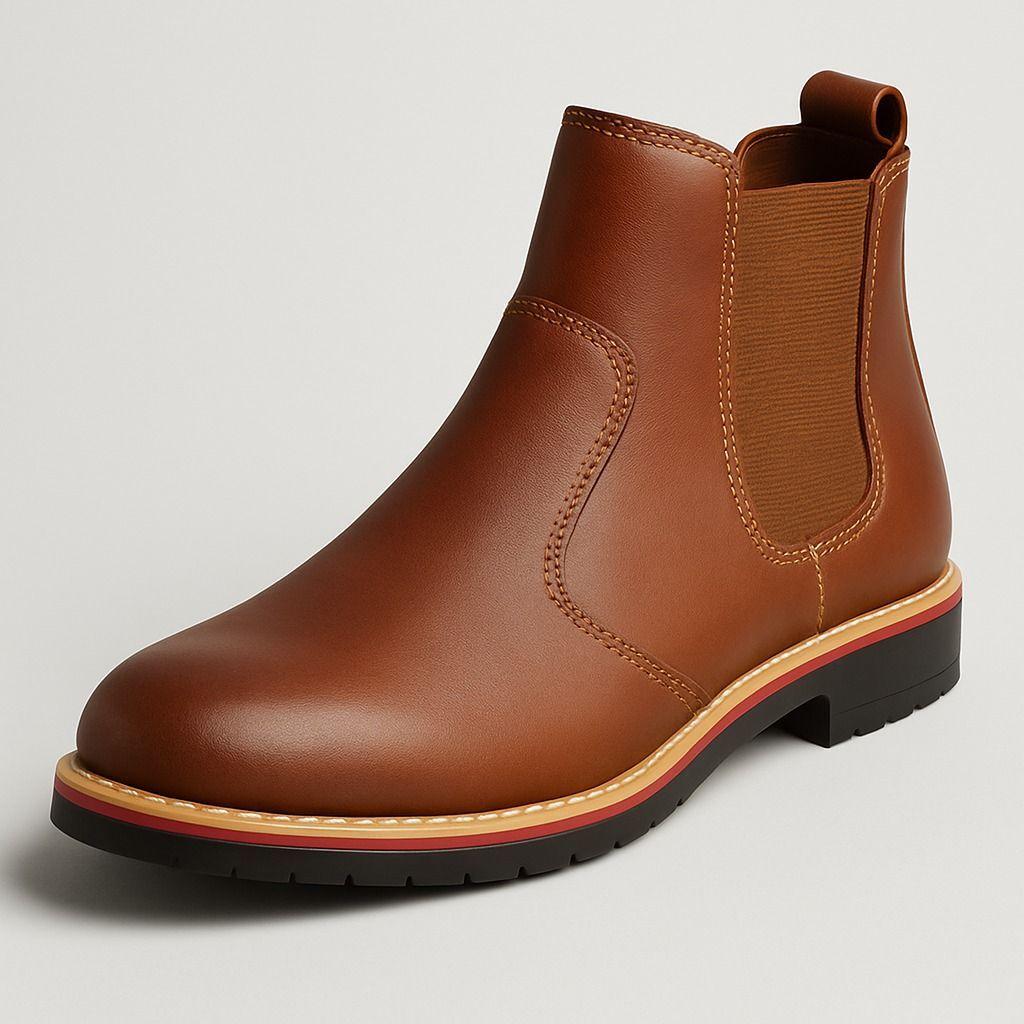 Botines de Cuero Autentico para Hombre Estilo Moderno y Resistente-9