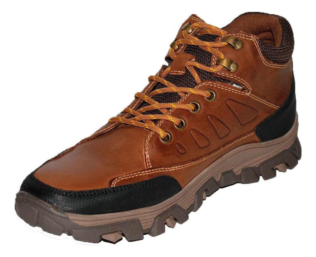 Botín Bota Hombre 100% Cuero Marrón Thunder Casual Ligera-5