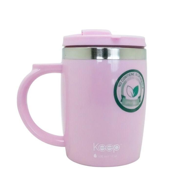 Mug Termo Keep Colores 400 ml Rosa-0