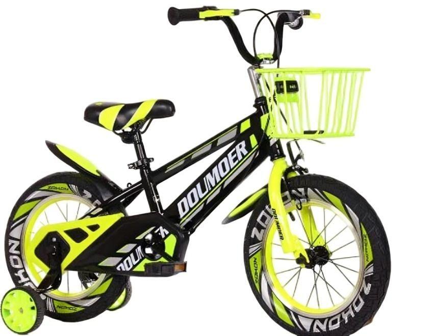 Bicicleta Infantil  Aro 16 con  Ruedas De Apoyo Amarillo-0