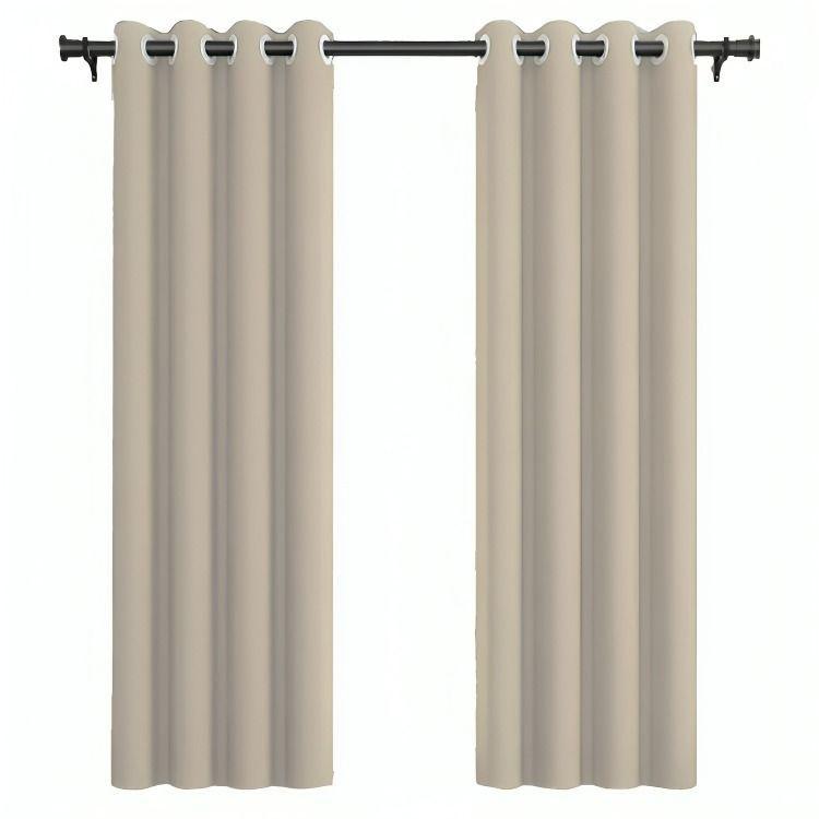 Cortina de Tela Velo Vincenzi 140x220 Beige-1