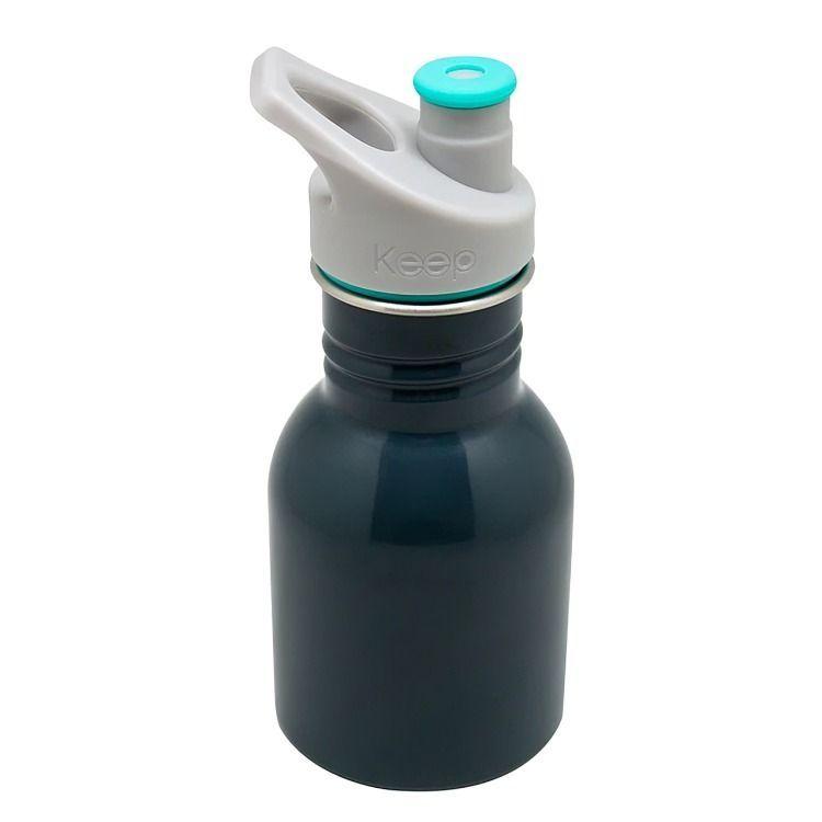 BOTELLA METALICA 335ML KEEP KIDO NEGRO-1