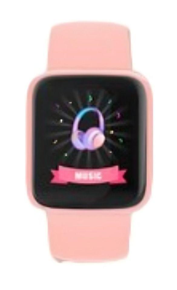 RELOJ SMARTBAND MACARON CON PANTALLA COLOR, CARGA USB rosado-0