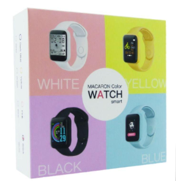 RELOJ SMARTBAND MACARON CON PANTALLA COLOR, CARGA USB rosado-1