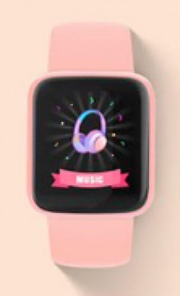 RELOJ SMARTBAND MACARON CON PANTALLA COLOR, CARGA USB rosado-2