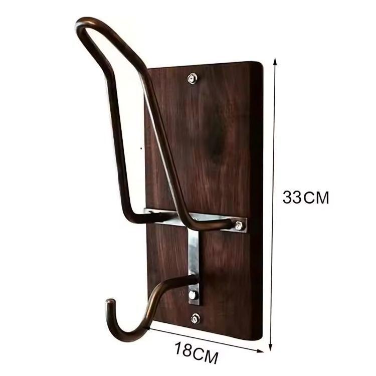 Soporte para casco de motocicleta Gancho madera-2