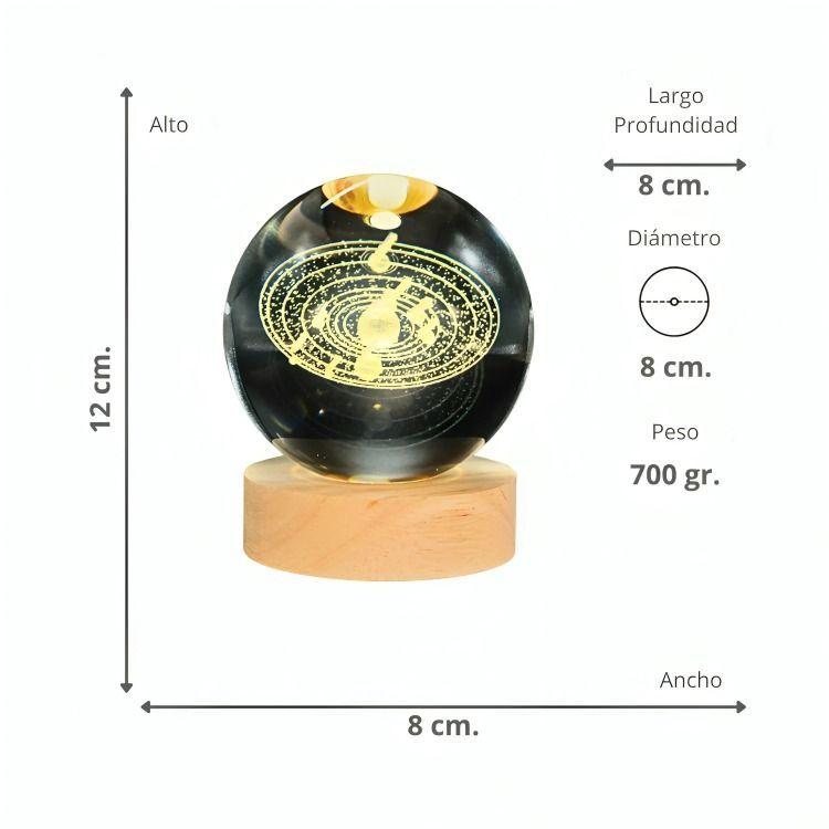 Lampara Bola De Cristal LED RGB Colores Sistema Solar-3