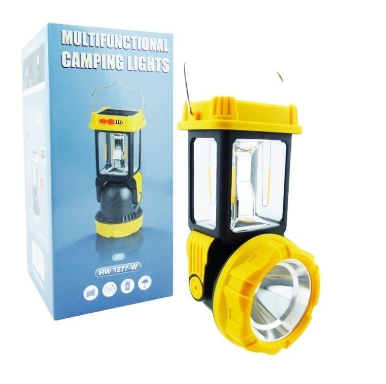 Linterna Solar 2 en 1 HW-1277 Farol y Foco-0