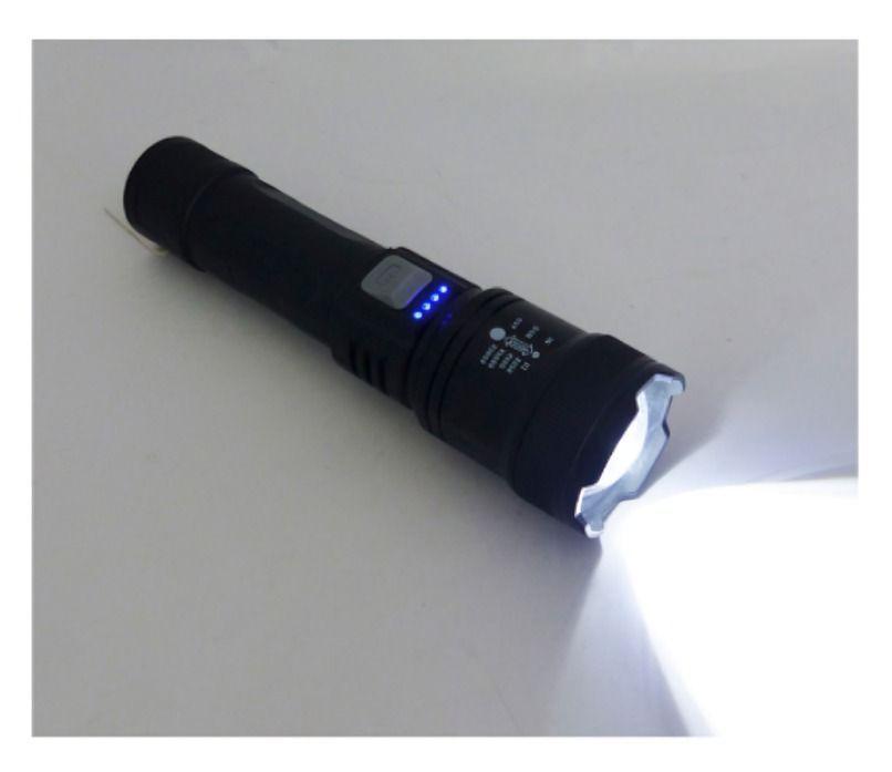 LINTERNA LED 1 LED CON ZOOM MOD L39 PVC RECARGABLE USB-2