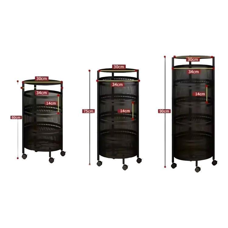 Carrito Plegable de Metal Cocina de 3 niveles-4