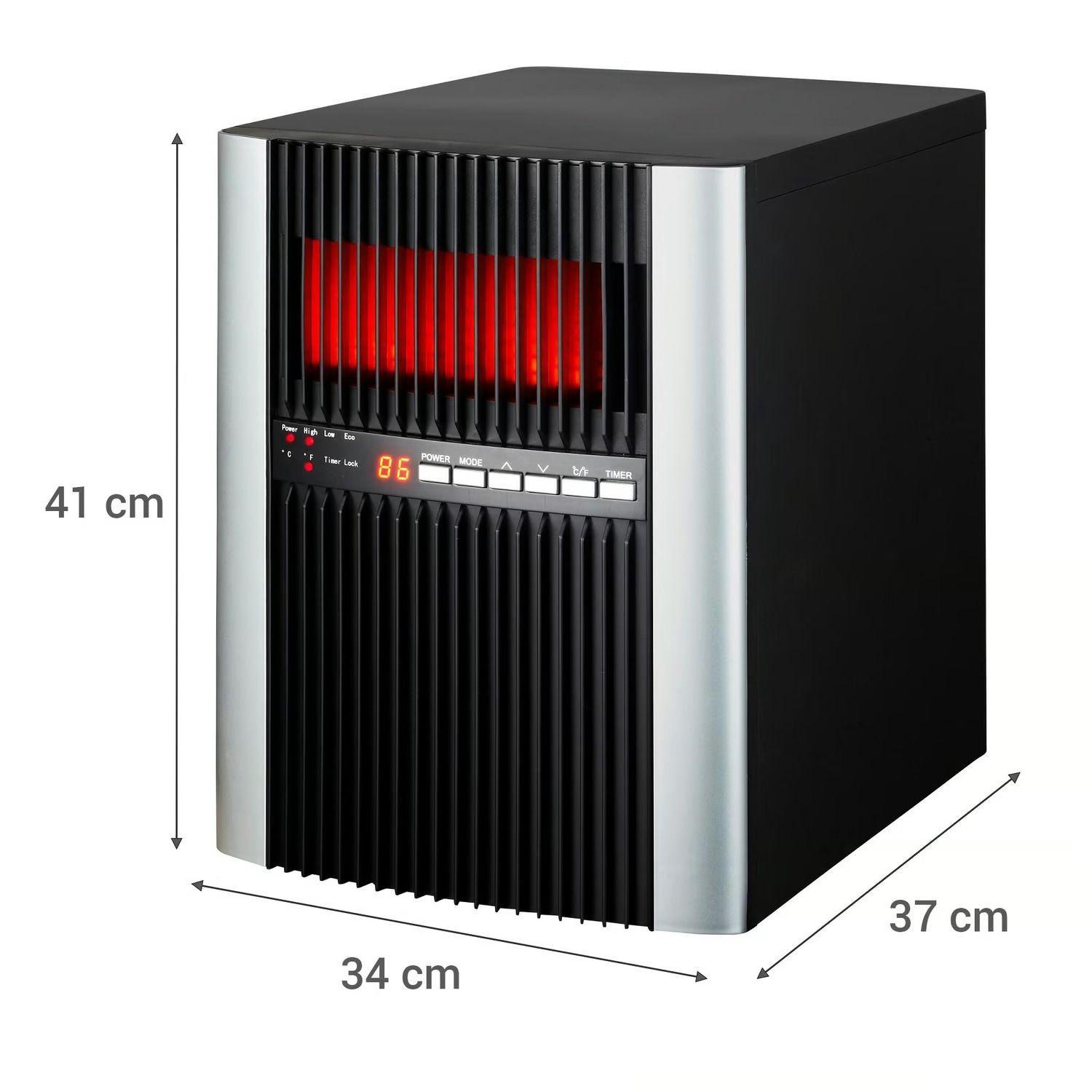 Estufa Infrarroja Eléctrica 1500 W Infrarrojo KPH-96T Negro-4