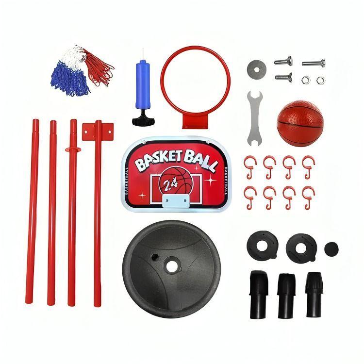 Soporte Baloncesto Altura Ajustable Niños + Balón + Inflador-3