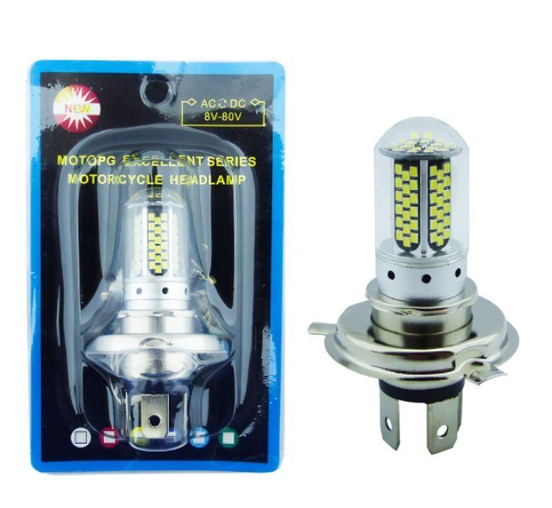 AMPOLLETA PARA MOTO H-4 NEW LUZ BLANCA 106 LED 20W 12 VOLT. ALUMINIO -3