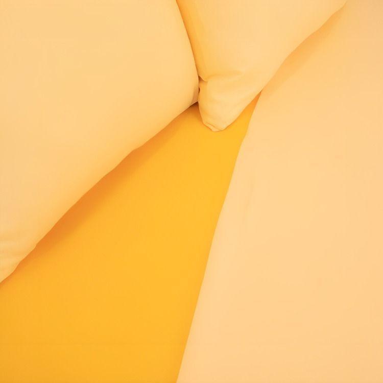 Sábanas Polar Lisa Composé 2 Plazas / Bicolor Amarillo– Doral-2