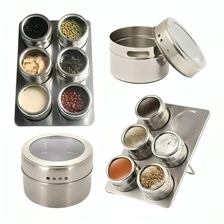 Organizador Condimentos Cocina 6 Piezas Frascos Especieros-2