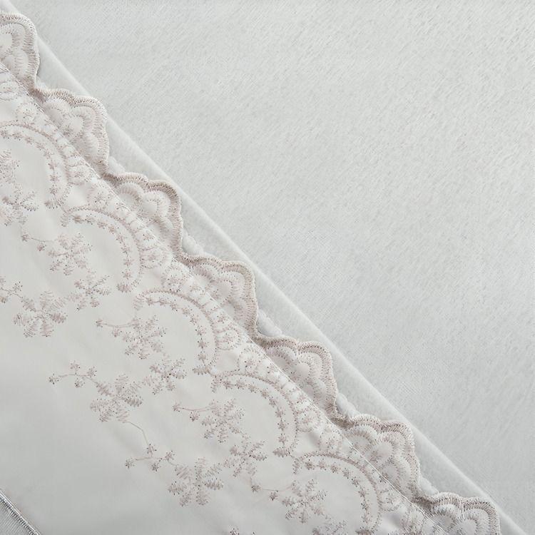 Juego de Sábanas Polar Lisa Broderie 1.5 Plazas / Gris – Mashini-2