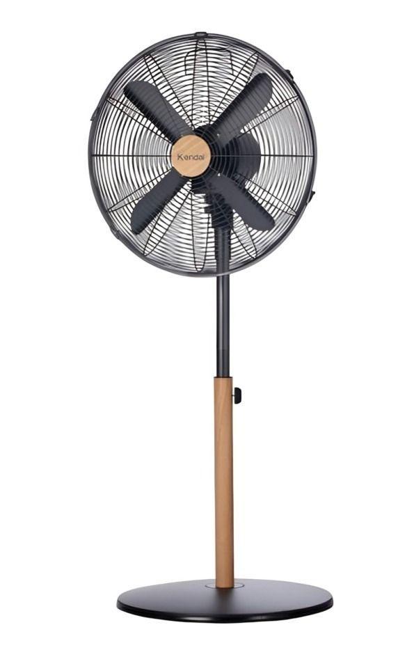Ventilador Kendal  Pedestal Metalico Madera 16 PuLgadas.-2