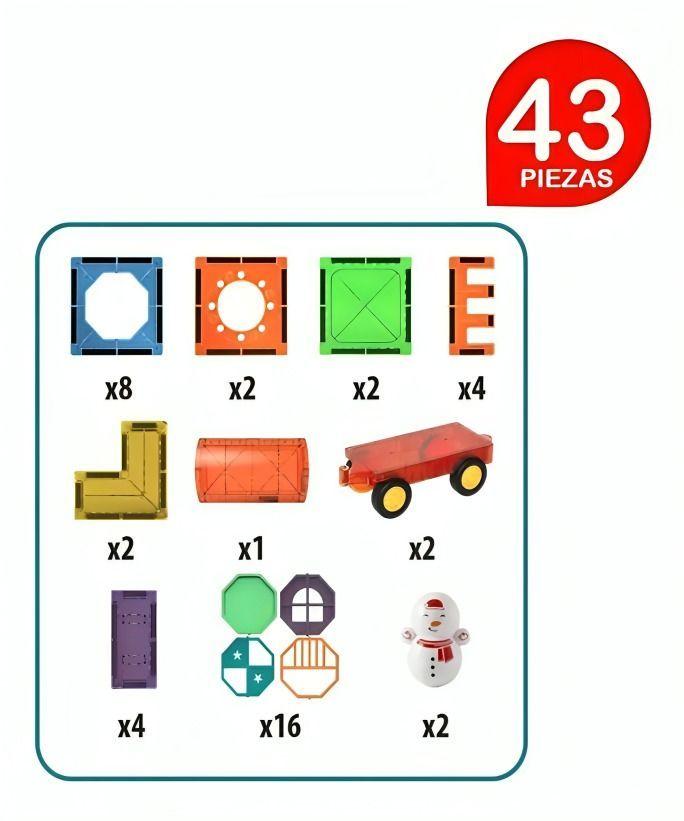 Bloque Magnetico Auto 43 Piezas-3