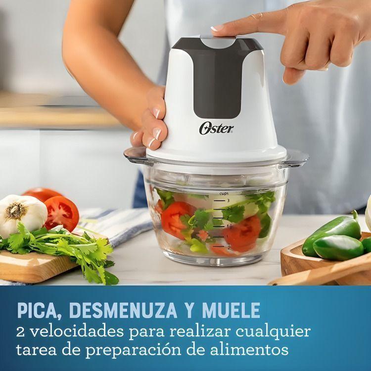Mini Picadora Oster 250 W 3 Tazas con Bowl de Vidrio FPSTFP3340-2