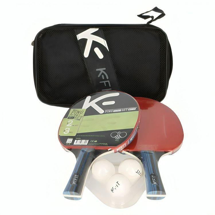Set de 2 Paletas de Ping Pong + 3 Pelotas K-FIT-3