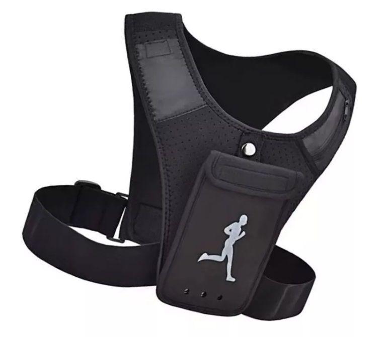 Chaleco Deportivo Ligero Porta Celular Refractante, Bolsillo-0