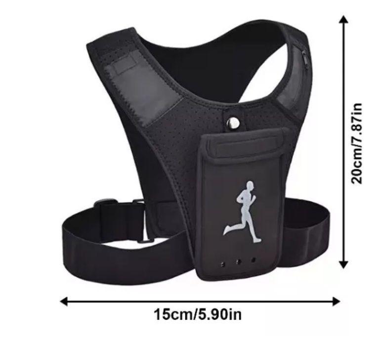 Chaleco Deportivo Ligero Porta Celular Refractante, Bolsillo-1