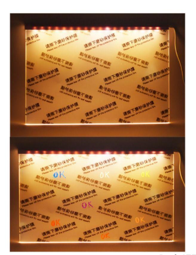PIZARRA LED ACRILICA TRANSPARENTE CON LUZ MOD.20X30CM+7 PLUMONES CON SOPORTE-1