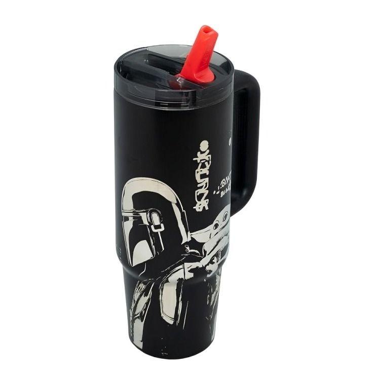 Mug Termico 30 Oz Black Star Wars Mandalorian Yoda-3