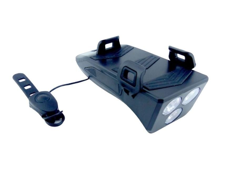 LUZ BICI DELANTERA 3 LED MOD FH-5501 negro-2