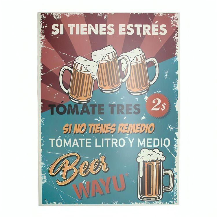 CUADRO DECO BEER  40*30CM WAYU -0