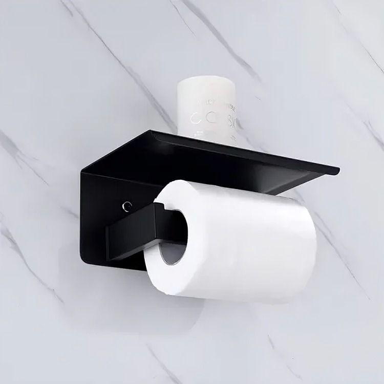 Soporte Papel higiénico y Celular Autoadhesivo de Acero Inoxidable-1