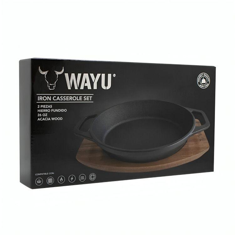 CASEROLA IRON CAST BASE MADERA-4