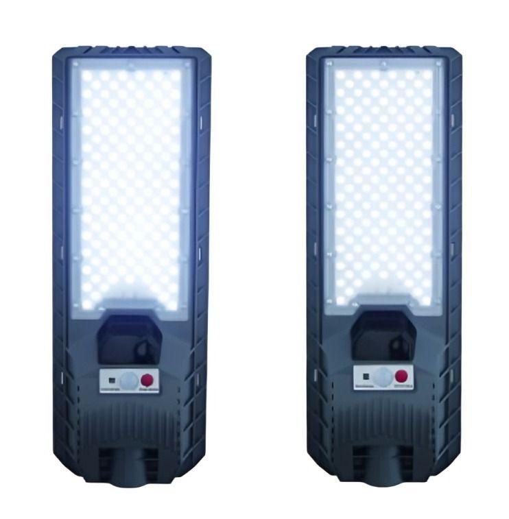 FOCO CON BRAZO SOLAR 500W PVC 140 LED CON CONTROL REMOTO SENSOR 40X15CM -2