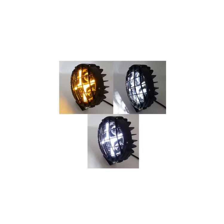 FOCO DELANTERO REDONDO 6.5 PULG METAL CON REJILLA DUO COLOR 12/24V X 1 PCS-2