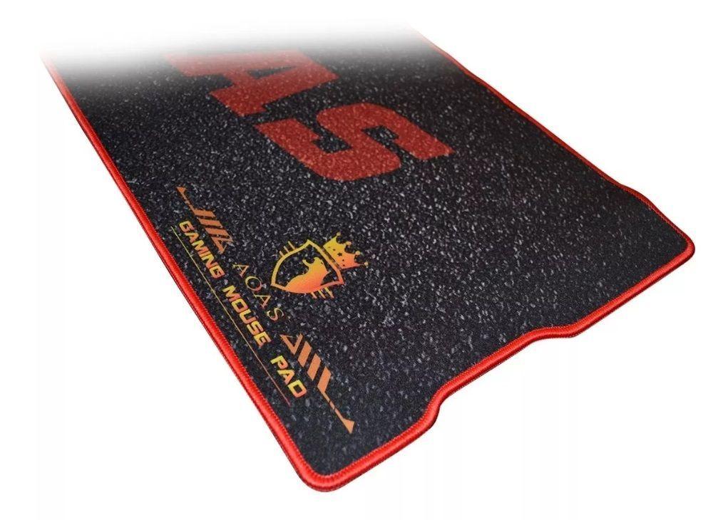 Mouse Pad Gamer S3000 Xxl 80x30 Cm Diseño Negro Rojo Alfombrilla-2