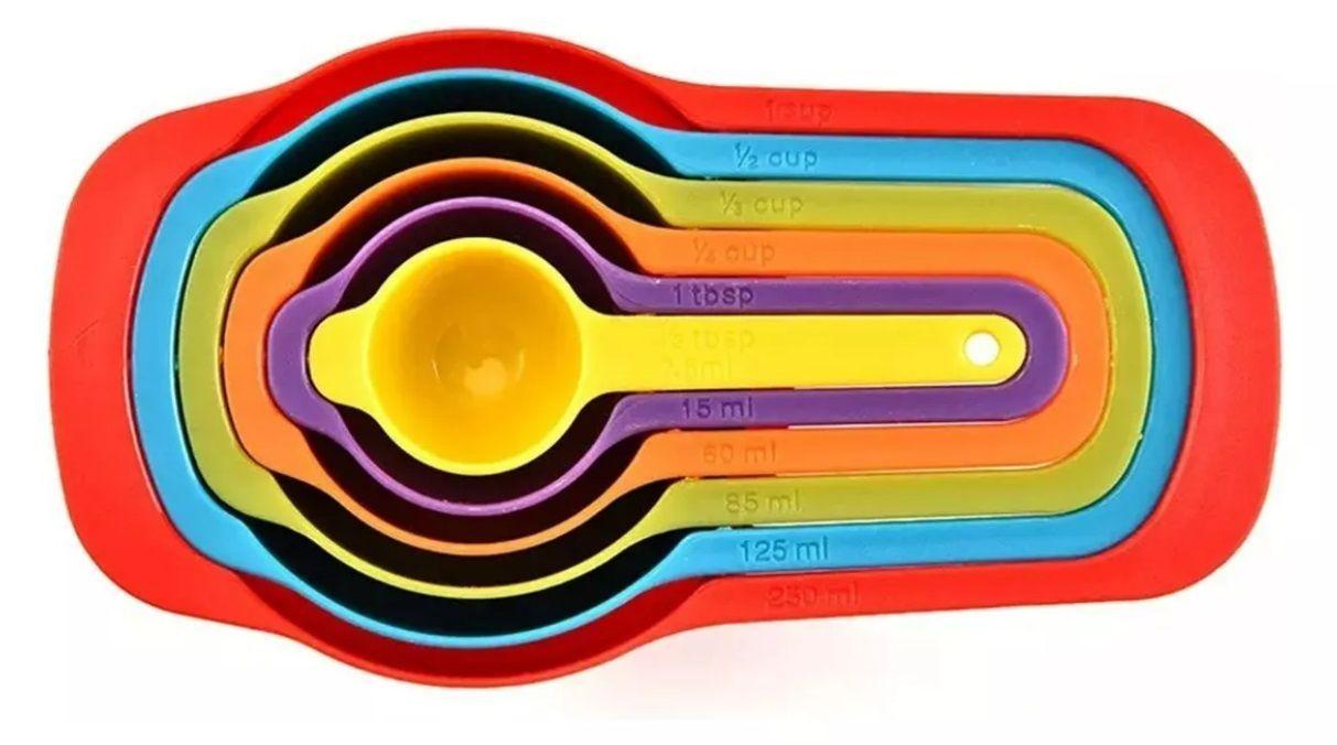 Set cuchara medidora gramos cuchara y taza medidora 6 Pza color surtidos-3