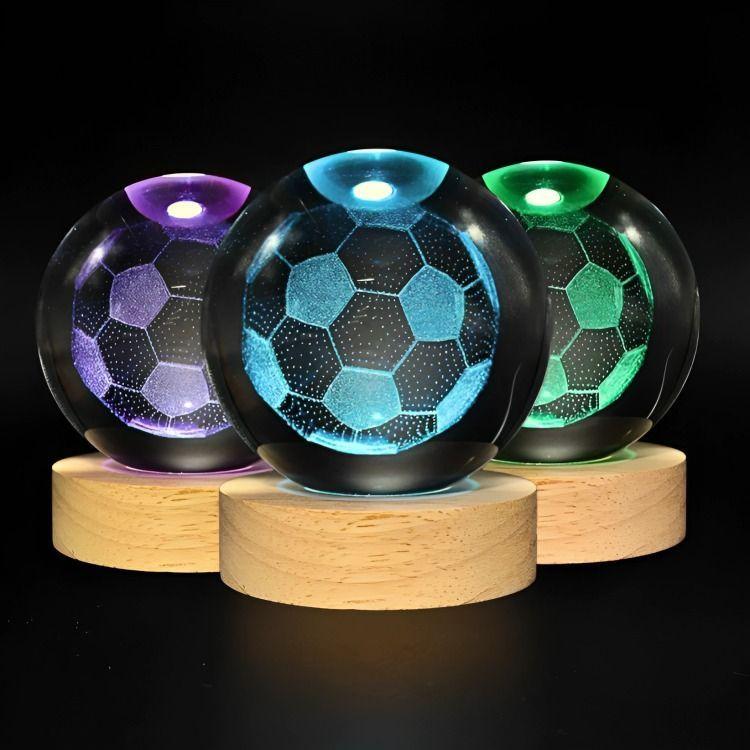 Lampara Bola De Cristal LED RGB Colores Futbol-2