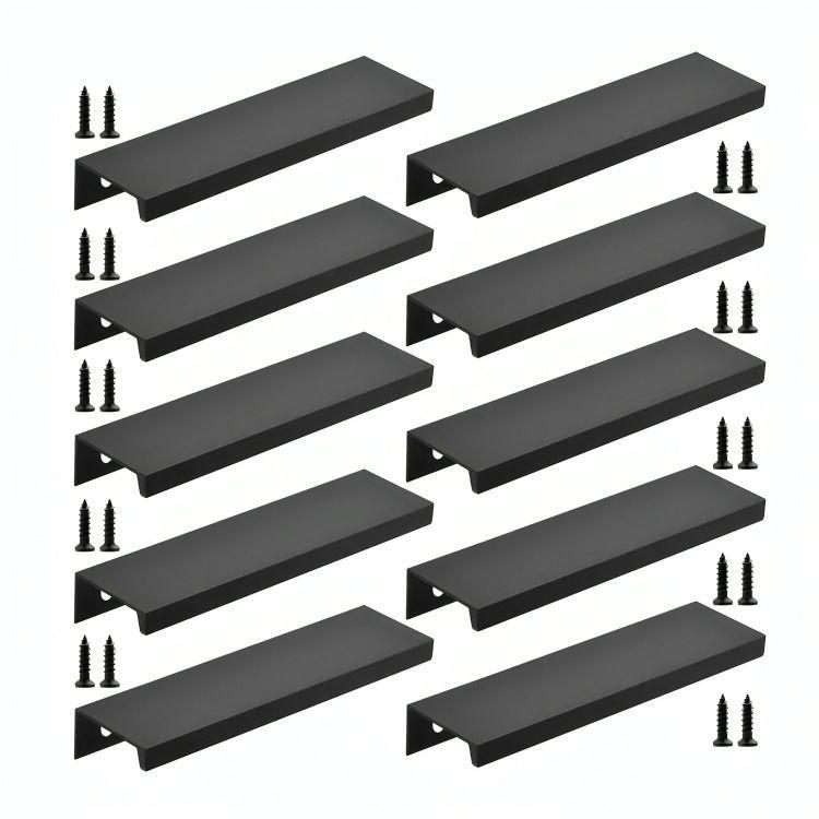 Tiradores Manilla Negro, Tirador Mueble Puerta 15cm 10 Unidades-1