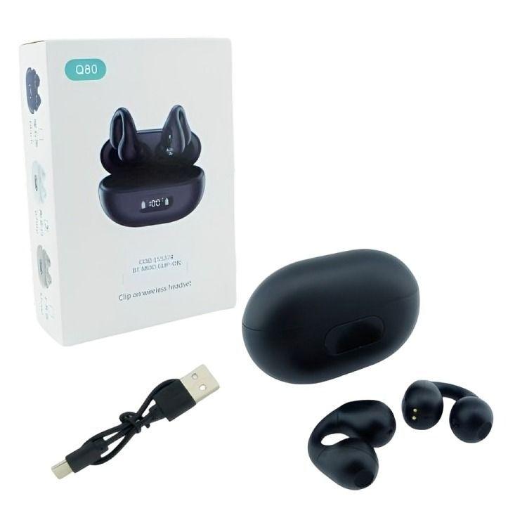 AUDIFONO TRUE WIRELESS BLUETOOTH MOD.Q80 CLIP ON CON PANTALLA LCD-2