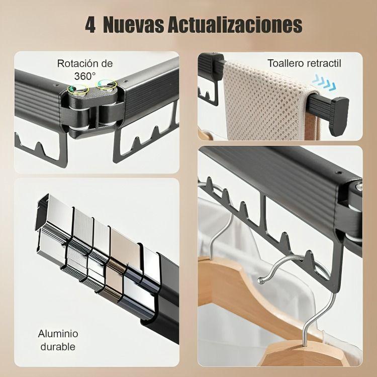 Tendedero Plegable Colgadores De Ropa Ajustable-4