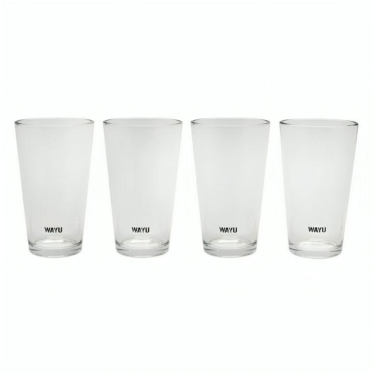 SET 4 VASOS VIDRIO WAYU-2