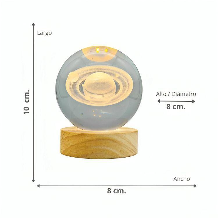 Lampara Bola De Cristal LED Saturno-3